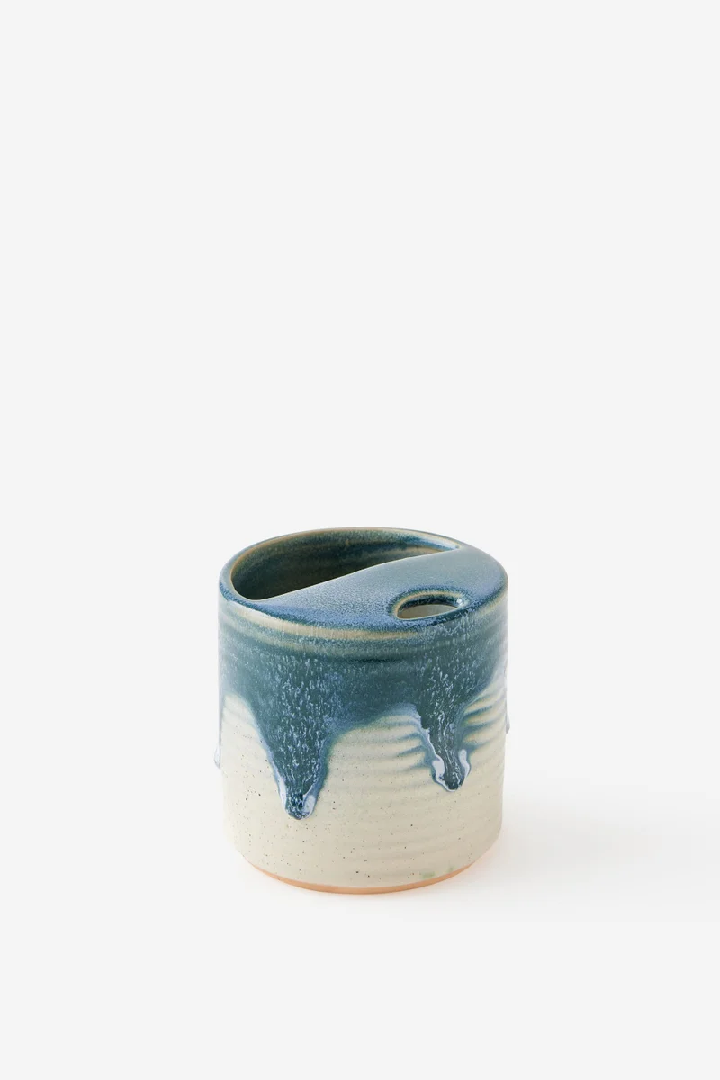 Typo Glazed Ceramic Travel Cup Short
